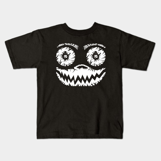 Smiley Face - Scary Scratch Kids T-Shirt by ArtsoftheHeart